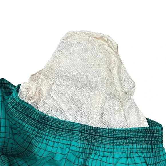 Vintage 60s 70s Gantner Wikies Check Green Cotton USA Made Swim Trunks Mens 34 - Picture 6 of 13